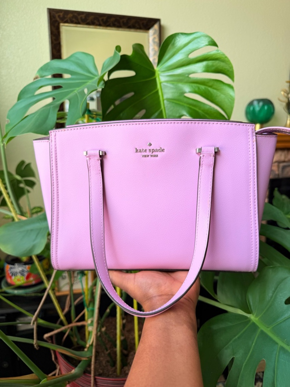 Kate Spade Lilac pebbled leather tote